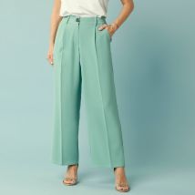 Pantalon large fluide Spécial Petites - Vert - 34 - Blancheporte