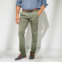 Pantalon chino toile sergé - Taille 48 - Kaki - Blancheporte