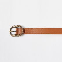 Ceinture boucle dorée - Taille 34/36 - Marron - Blancheporte