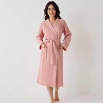 Peignoir de bain mixte adulte nid d'abeille 230 g/m2 - Rose - Taille 50/52 - Coton - Colombine - Blancheporte