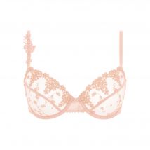 Soutien-gorge emboîtant tulle brodé bicolore « White nights » - avec armatures - Orange - 85E - Passionata - Blancheporte