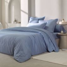 Linge de lit satin uni - Bleu - Coton/satin/satin De Coton - Colombine - Blancheporte