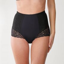 Gaine affinante plastron dentelle - maintien - Taille 46/48 - Noir - Blancheporte