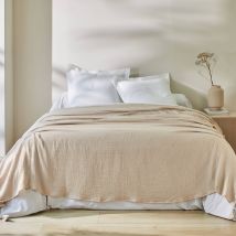 Jeté de canapé ou plaid uni triple gaze de coton - Blancheporte