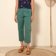 Pantacourt droit stretch - Taille 52 - Kaki - Blancheporte