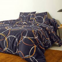 Linge de lit Noémie en polyester-coton imprimé cercles - Blancheporte