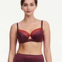 Soutien-gorge emboîtant en maille et dentelle « Tatoo love » - avec armatures - Violet - 105F - Chantelle - Blancheporte