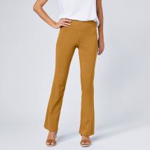 Legging bootcut uni, taille élastiquée - T34/36 - Jaune - Lora Zellini - Blancheporte