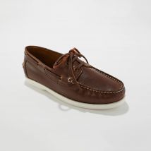 Chaussures bateau en cuir - Marron - Taille 44 - Blancheporte