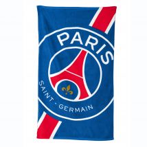 Drap de bain "PSG Cropped" - Bleu - Coton/velours - Psg - Blancheporte