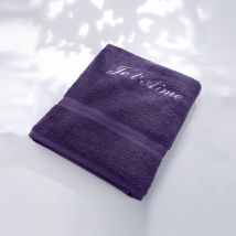 Serviette éponge personnalisable confort moelleux - Violet - Coton - Colombine - Blancheporte