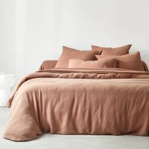 Linge de lit uni en triple gaze de coton - Marron - Coton/gaze De Coton - Colombine - Blancheporte