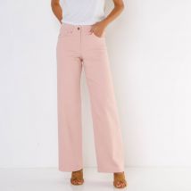 Pantalon couleur coupe large 5 poches - Taille 54 - Rose - Blancheporte