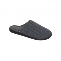 Chaussons mules ergonomiques velours - Bleu - Taille 46 - Isotoner - Blancheporte