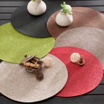 Set de table rond bambou - Lot de 4 - Blancheporte