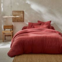 Linge de lit uni en triple gaze de coton - Rose - Coton/gaze De Coton - Colombine - Blancheporte