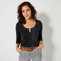 Gilet boléro boutonné - Taille 54 - Noir - Blancheporte
