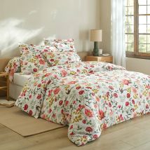 Linge de lit Lola imprimé fleuri - en coton - Blanc - Coton - Colombine - Blancheporte