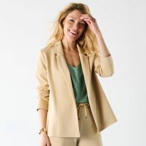 Veste blazer, maille milano - Beige - 40 - Blancheporte