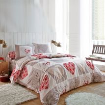 Linge de lit Lovely en flanelle imprimé coeurs - Blancheporte