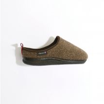Mules homme Airplum , semelles Airflex laine majoritaire - Marron - Taille 44 - Blancheporte