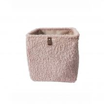 Panier rangement carré en bouclette sherpa - Blancheporte