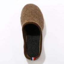 Mules homme Airplum , semelles Airflex laine majoritaire - Marron - Taille 43 - Blancheporte