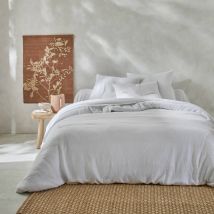 Linge de lit uni en triple gaze de coton - Blanc - Coton/gaze De Coton - Colombine - Blancheporte