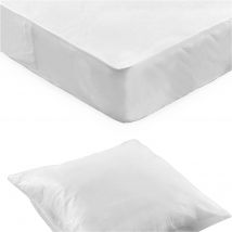 Kit jetable 1 ou 2 personnes : protège-oreillers + protège-matelas forme housse - lot de 10 - Blancheporte