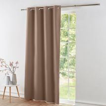 Rideau occultant bachette uni - Taupe - Coton - Colombine - Blancheporte
