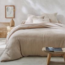 Linge de lit uni en triple gaze de coton - Beige - Coton/gaze De Coton - Colombine - Blancheporte