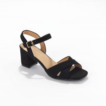Sandales à talon brides croisées - Noir - Taille 38 - Blancheporte