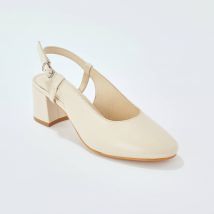 Escarpins slingback en cuir certifié LWG - Blancheporte