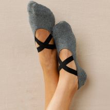 Chaussettes ballerines antidérapantes spéciales yoga - lot de 2 - Blancheporte