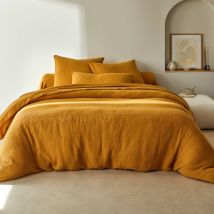 Linge de lit uni en triple gaze de coton - Jaune - Coton/gaze De Coton - Colombine - Blancheporte