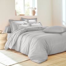 Linge de lit uni coton - Gris - Coton - Colombine - Blancheporte