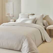 Linge de lit satin uni - Beige - Coton/satin/satin De Coton - Colombine - Blancheporte