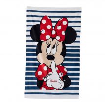 Drap de bain enfant Disney Minnie personnalisable - éponge - Rouge - Coton/velours - Minnie - Blancheporte