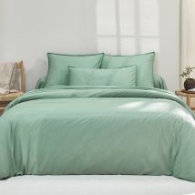 Linge de lit uni coton lavé - Blancheporte