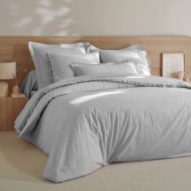 Linge de lit uni percale - Gris - Coton/percale De Coton - Colombine - Blancheporte