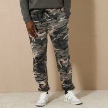 Pantalon jogging molleton bas élastiqué - Gris - Taille 40/42 - Polycoton - Blancheporte