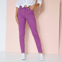 Pantalon fuselé couleur - Taille 38 - Violet - Blancheporte