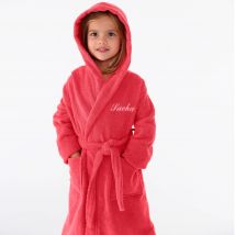 Peignoir enfant éponge à capuche personnalisable - Orange - Coton - Colombine Des Petits - Blancheporte