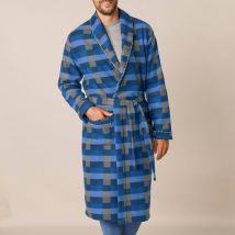 Robe de chambre maille polaire - Taille L - Bleu - Blancheporte