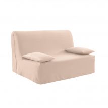 Housse canapé BZ bachette coton uni - Beige - Coton - Colombine - Blancheporte