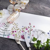 Set de table rectangulaire imprimé végétal - lot de 4 - Blancheporte
