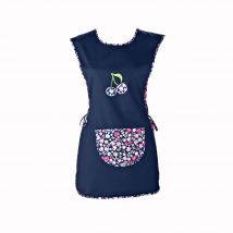 Tablier cuisine 7/8ème brodé sans manches - Taille 42/44 - Bleu - Blancheporte