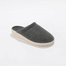 Chaussons mules compensées éponge largeur confort - Gris - Taille 45 - Blancheporte
