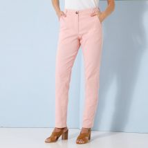 Pantalon chino stretch - Taille 46 - Rose - Blancheporte