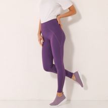 Legging de sport taille haute uni - Taille 50 - Violet - Blancheporte